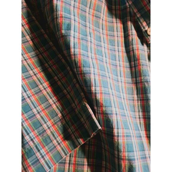 Ralph Lauren Mens Plaid Button-Down Shirt Green Pony Logo Size S Short Sleeve - Picture 6 of 7